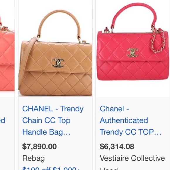 🩷🩷Chanel Pink W/Gold hardware Small Trendy Top Handle Bag - Picture 15 of 16